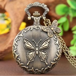 New butterfly quartz pocket watch